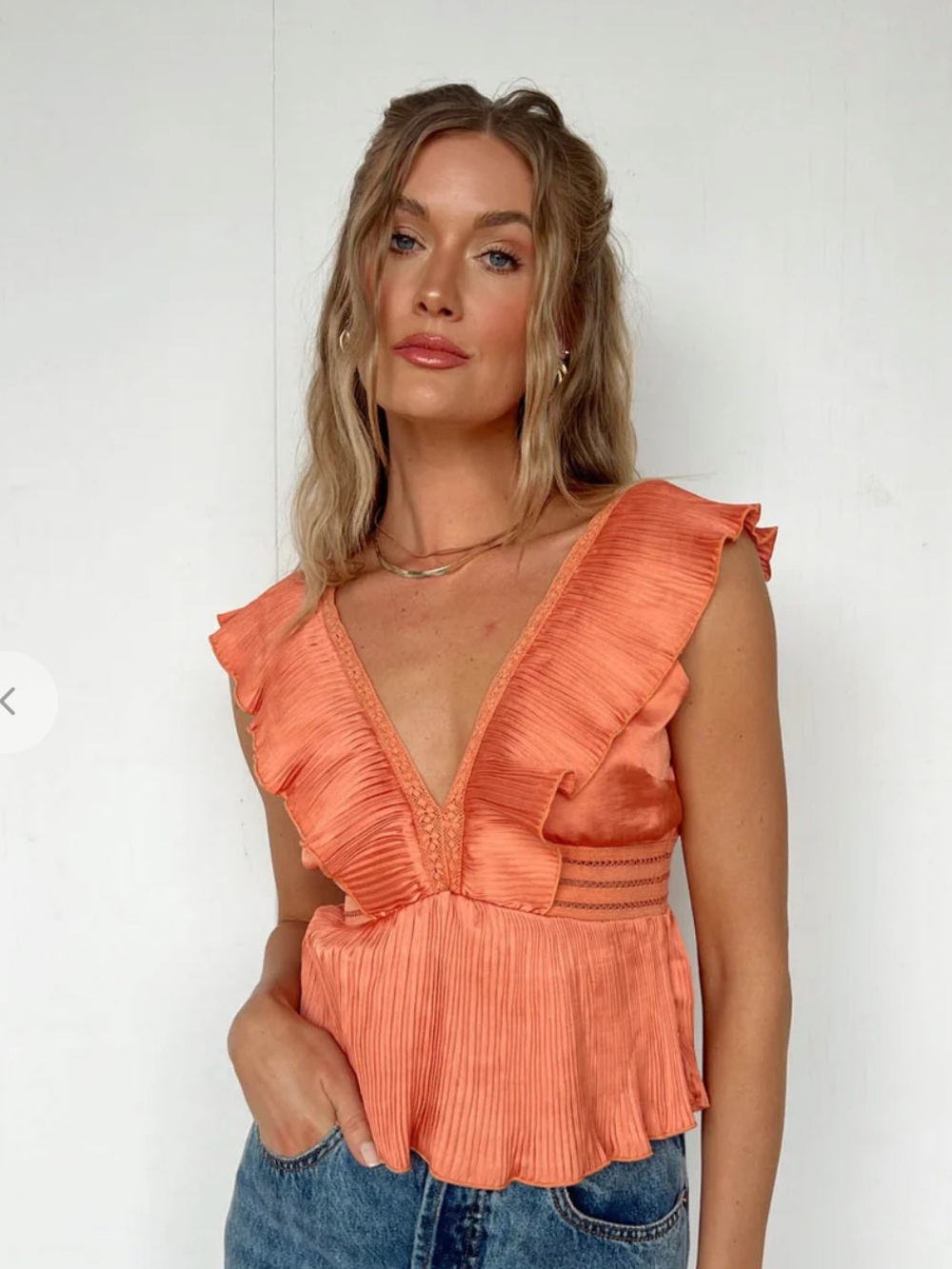 Vestique Silk Orange Top